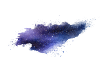 PNG Vibrant cosmic nebula cloud with starry night sky effect