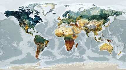 Map of the World, no logos, no brands