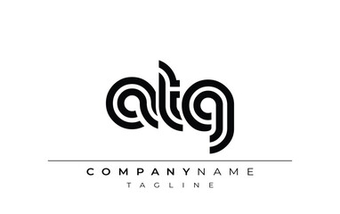 ATG Creative Unique Modern Letter Logo Design. Stylized logo featuring a unique letter design, presenting abstract minimalist aesthetics and modern appeal.