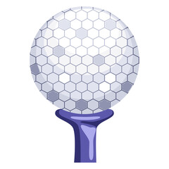 Golf ball on a tee. Vector illustration 