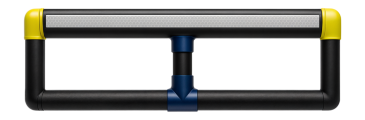 Adjustable PVC boundary with reflective tape for night-time running tracks