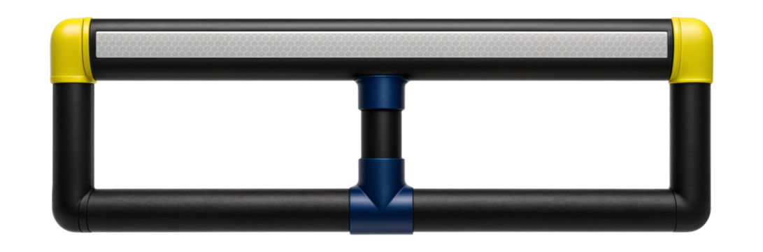Adjustable PVC boundary with reflective tape for night-time running tracks