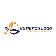 dieting nutrition logo design vector