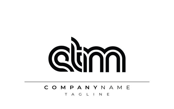 ETM Creative Unique Modern Letter Logo Design. Stylized logo featuring a unique letter design, presenting abstract minimalist aesthetics and modern appeal.