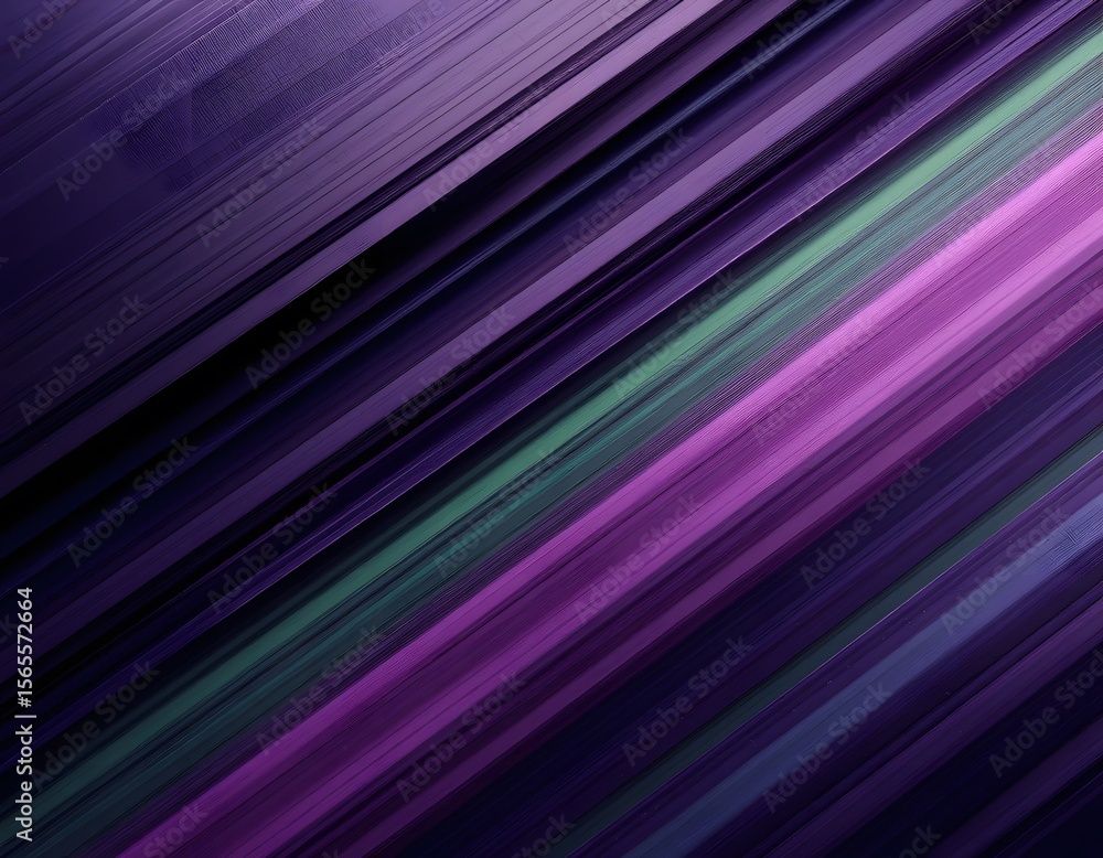 Poster abstract purple flow design with green streaks, a modern artwork, an energetic texture ideal for bac