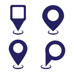 Set of location pin icons. location pin place marker. Location icon. Map marker pointer icon set. Modern map markers. Pin icon vector isolated on white background. 