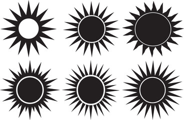 Sun silhouette vector illustration