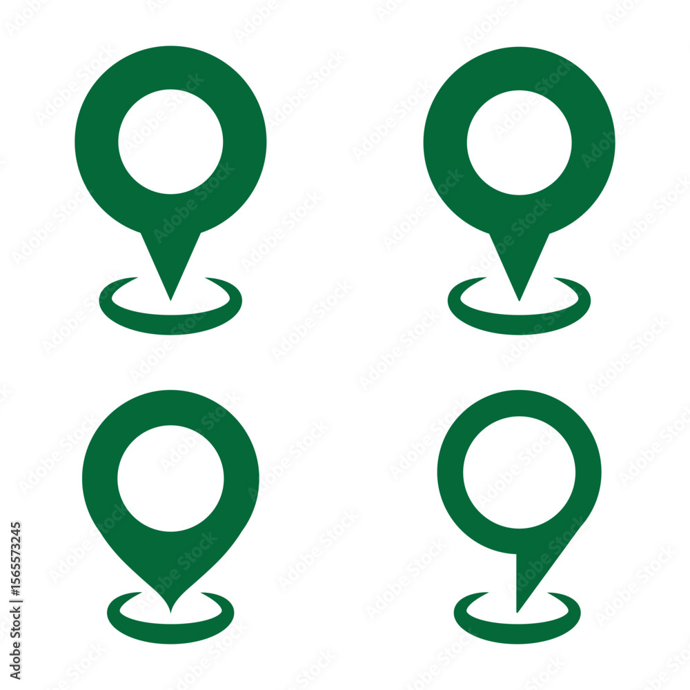 Poster location map pin icons set. modern map marker collection. pinpoint. location pin icon. map pin place