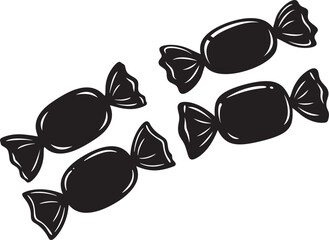 Sweet candy silhouette vector illustration