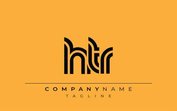 HTR Creative Unique Modern Letter Logo Design. Stylized logo featuring a unique letter design, presenting abstract minimalist aesthetics and modern appeal.