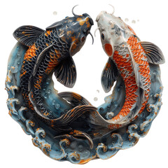 Two koi fish forming a yin and yang.sign isolated.png