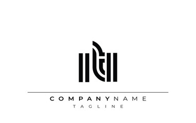 ITI Creative Unique Modern Letter Logo Design. Stylized logo featuring a unique letter design, presenting abstract minimalist aesthetics and modern appeal.