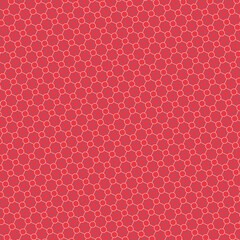 Coral backdrop showcases a geometric design with circles connected by lines, creating a stylish and versatile pattern.