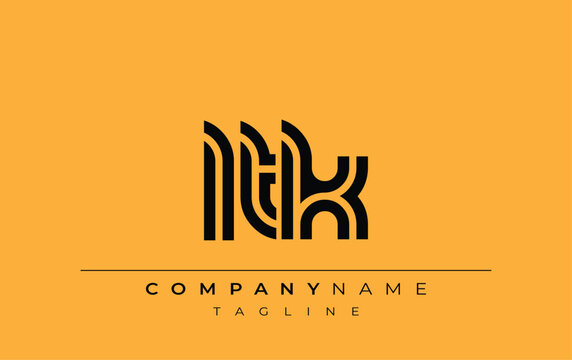 LTK Creative Unique Modern Letter Logo Design. Stylized logo featuring a unique letter design, presenting abstract minimalist aesthetics and modern appeal.