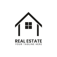 real estate logo design, modern house vector logo, minimalist property logo template, black and white realtor logo, home icon for branding, real estate logo designs, real estate, house logo, logo 