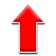 red arrow isolated on white