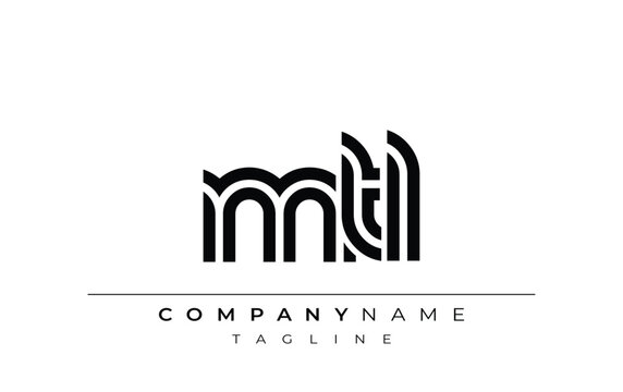 MTL Creative Unique Modern Letter Logo Design. Stylized logo featuring a unique letter design, presenting abstract minimalist aesthetics and modern appeal.