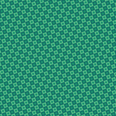 Fototapeta premium An intriguing seamless pattern showcases geometric shapes in various shades of teal, creating a vibrant, retro aesthetic.