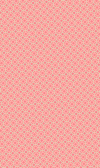 A retro seamless circle pattern with pink and beige tones evoking a vintage style for fabric design and stylish backgrounds.