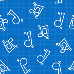 Obraz premium Doodle seamless pattern of musical notes
