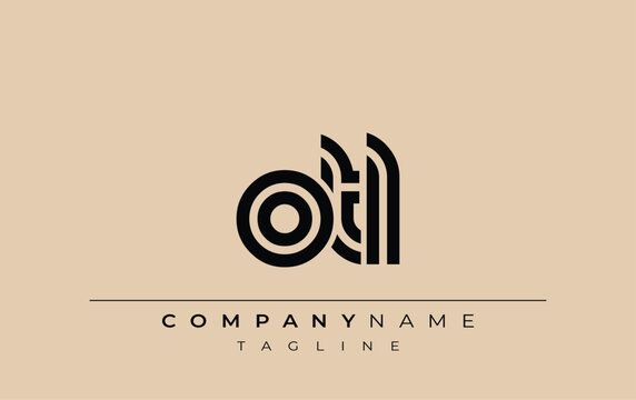 OTL Creative Unique Modern Letter Logo Design. Stylized logo featuring a unique letter design, presenting abstract minimalist aesthetics and modern appeal.