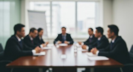 Blurred business meeting