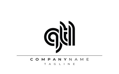 QTL Creative Unique Modern Letter Logo Design. Stylized logo featuring a unique letter design, presenting abstract minimalist aesthetics and modern appeal.