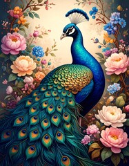 peacock in the garden