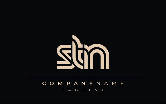 STN Creative Unique Modern Letter Logo Design. Stylized logo featuring a unique letter design, presenting abstract minimalist aesthetics and modern appeal.