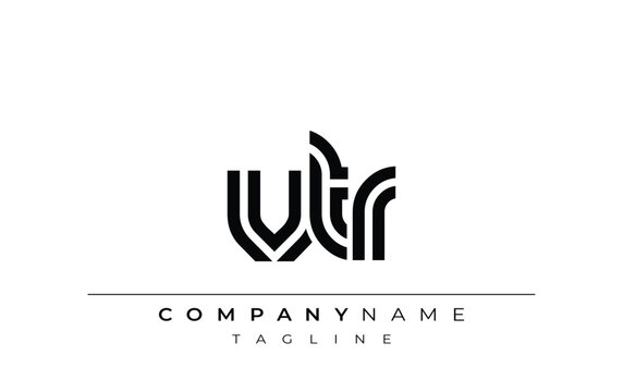 VTR Creative Unique Modern Letter Logo Design. Stylized logo featuring a unique letter design, presenting abstract minimalist aesthetics and modern appeal.