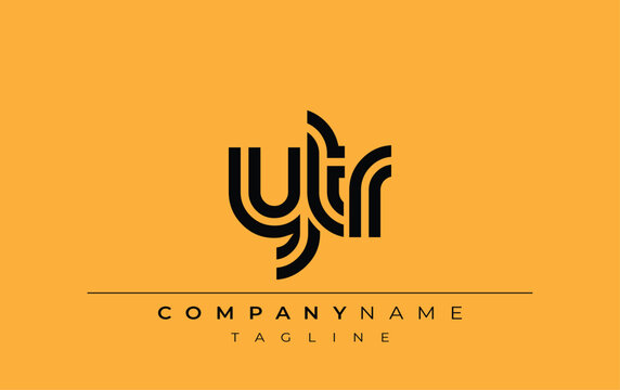 YTR Creative Unique Modern Letter Logo Design. Stylized logo featuring a unique letter design, presenting abstract minimalist aesthetics and modern appeal.