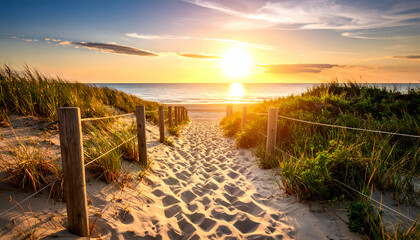 Sunset Beach Path to Ocean.
