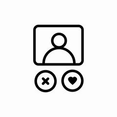 User profile like icon vector sign