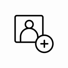 User profile add icon vector sign

