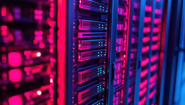 Data Center Servers with Network Storage.