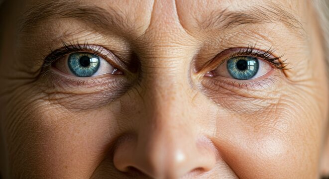 Close-up of mature woman's eyes