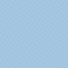 Sky blue seamless tiling showing stylized bubbles and geometric shapes forming a soft, calming abstract pattern.