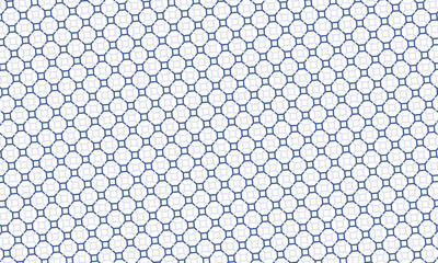 Geometric pattern with interlocking shapes evokes a modern, sophisticated look for backgrounds or decorative designs.