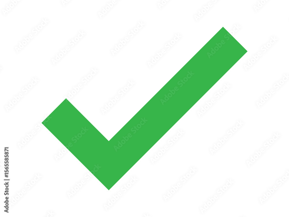 Poster a red check mark and a green check mark side by side on a white background.