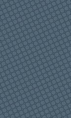 Geometric design of interlocking shapes creates an interesting visual texture on a muted blue colored background for design