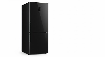 Modern black refrigerator