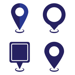 Location map pin icons set. Modern map marker collection. Pinpoint. Location pin icon. Map pin place marker. Map marker pointer icon. GPS location symbol. Flat style vector