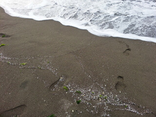 footprints in the sand
