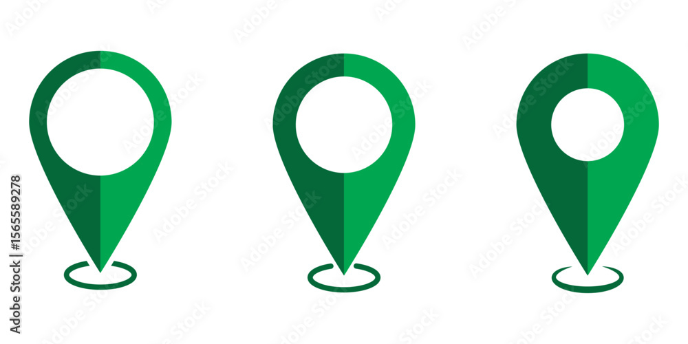 Poster location map pin icons set. modern map marker collection. pinpoint. location pin icon. map pin place