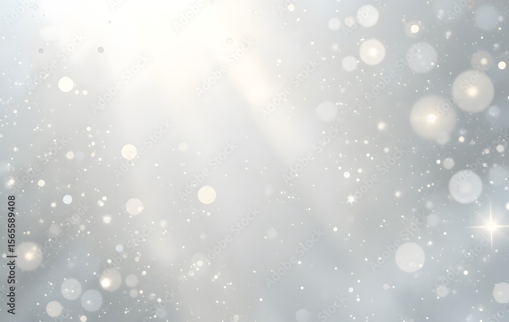Aufkleber Ethereal White Background With Sparkling Light, A Gentle Light Reflection For Graphic Resources, Invitations And Creative Projects. Serene Atmosphere, Clean Look. Soft Sparkles Add Elegance.