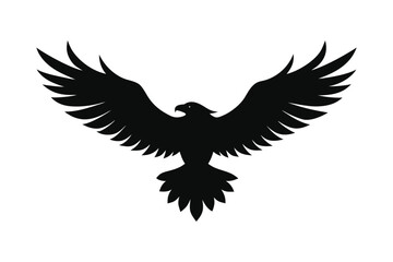 Fototapeta premium A flying eagle silhouette vector illustration.