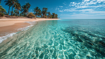 Tropical Beach with Crystal Clear Water