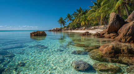 Tropical Beach with Crystal Clear Water