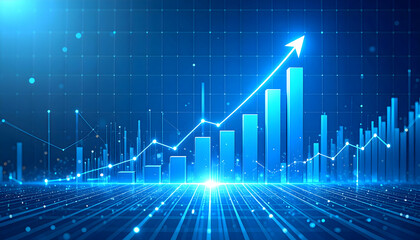 Upward Trend with Growth Chart, and Finance.