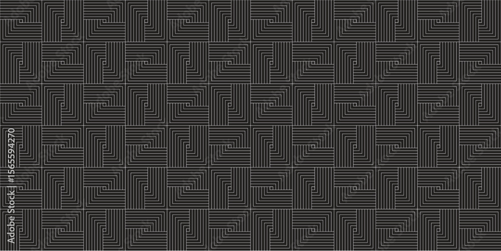 Poster seamless patterns with twisted wavy line art in modern gray tones for minimalist art and templates, 